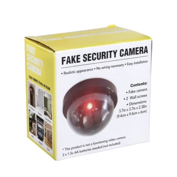 Dummy Camera Fake Security CCTV Dome with Flashing Red LED Light NIB - Picture 4 of 4